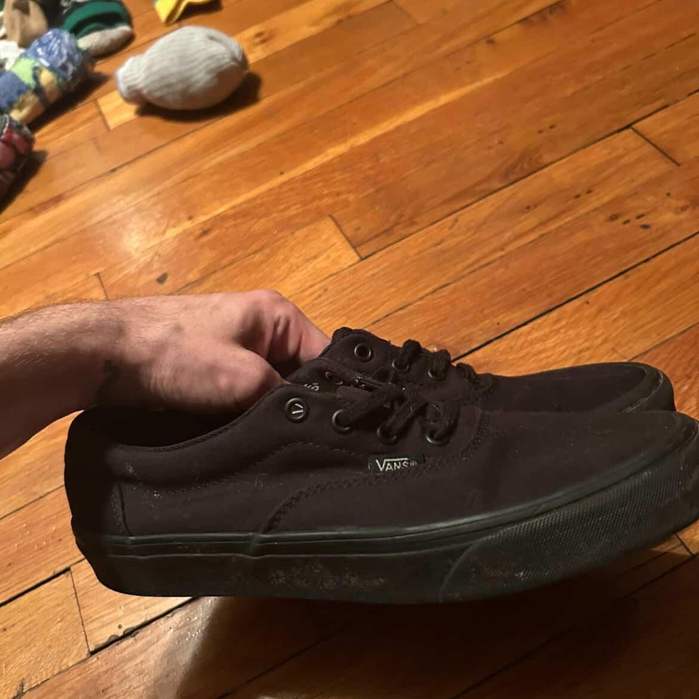 Vans Men's Dark Canvas Sneakers Size 10 Woman's 8.5 Mens
